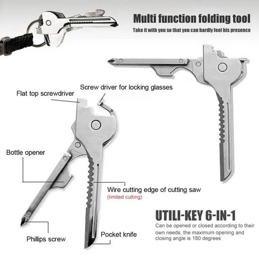 Mini Stainless Steel Multi-Tool Keychain ā Foldable & Rust-Proof Pocket Gadget
