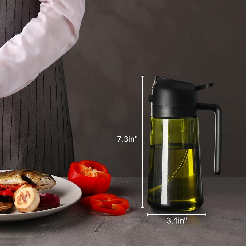 šHOT SALEš2 in 1 Glass Oil Sprayer & Dispenserš„