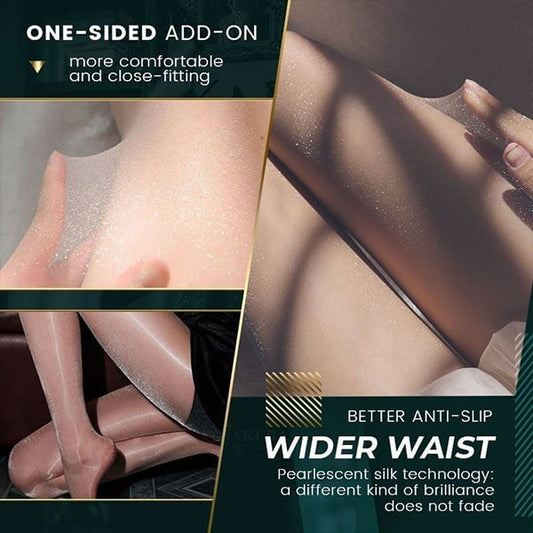šš„4Pcs Plus Size Pearlescent Silk Stockings Pantyhose