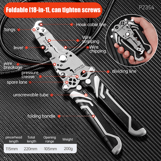 š„2025 New Upgradeš„Multifunctional Folding Wire Stripper-Professional Electrician Tool