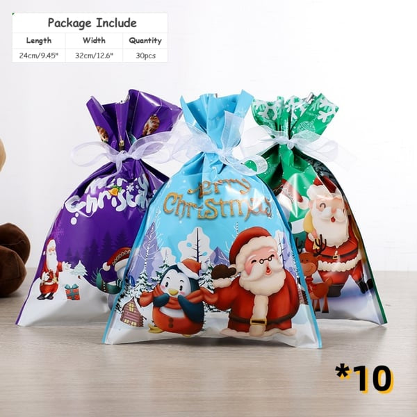 🎅 Christmas Sale-Buy 2 get 60% off🎁 Christmas Cheer Drawstring Gift Bags - 33 Packs