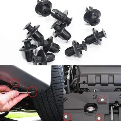 HE26 100pcs Universal Expansion Screw Clips Set