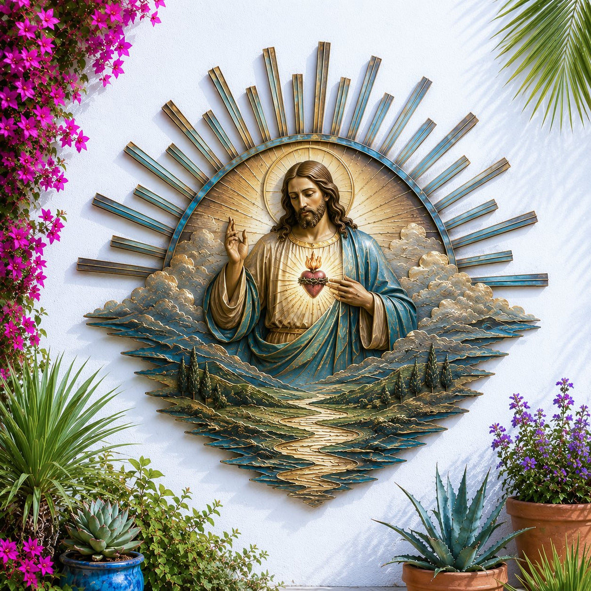 🎉🇺🇸 Limited Edition! 🔥 Only 100 sets available! ✝️ Jesus Metal Wall Art - image 2