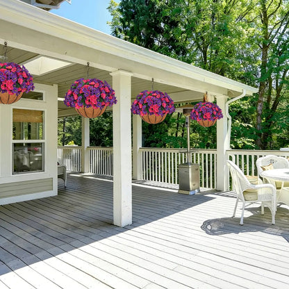 Artificial hanging plant and flower basket