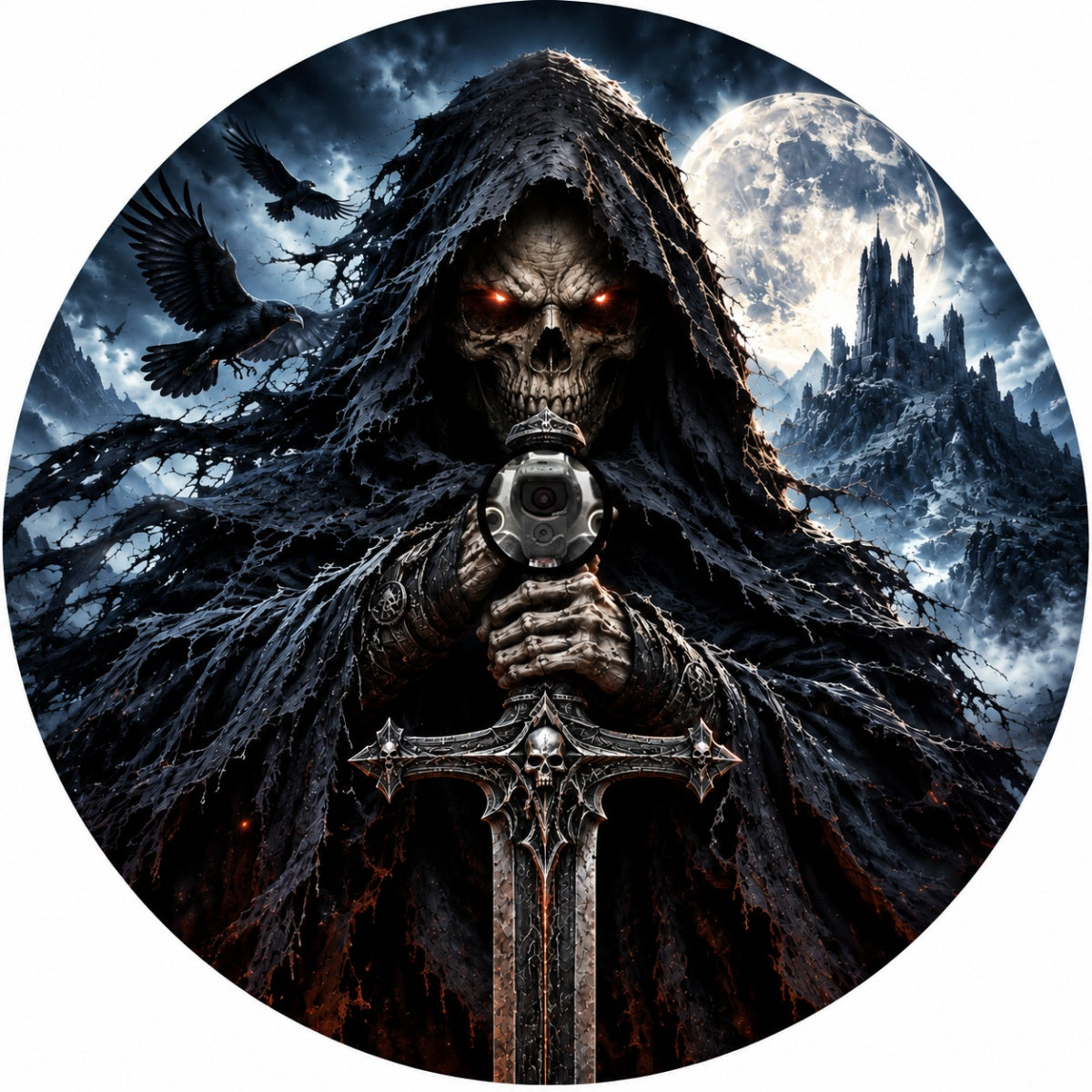 Gothic Fiery Ember Grim Reaper Sword - Jeep, Bronco, RV, Camper & More - image 6