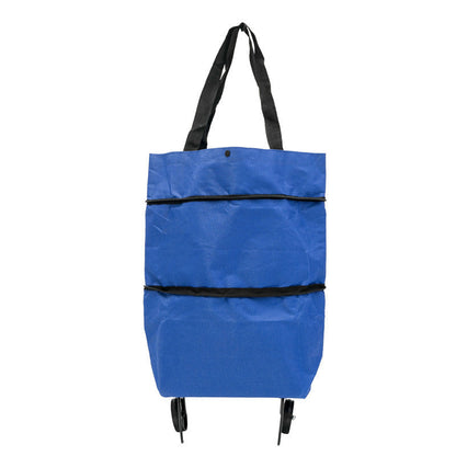 🎁💖【10inch*18inch】Foldable Shopping Trolley Bag with Wheels, Portable Reusable Grocery Tote, Lightweight - image 8