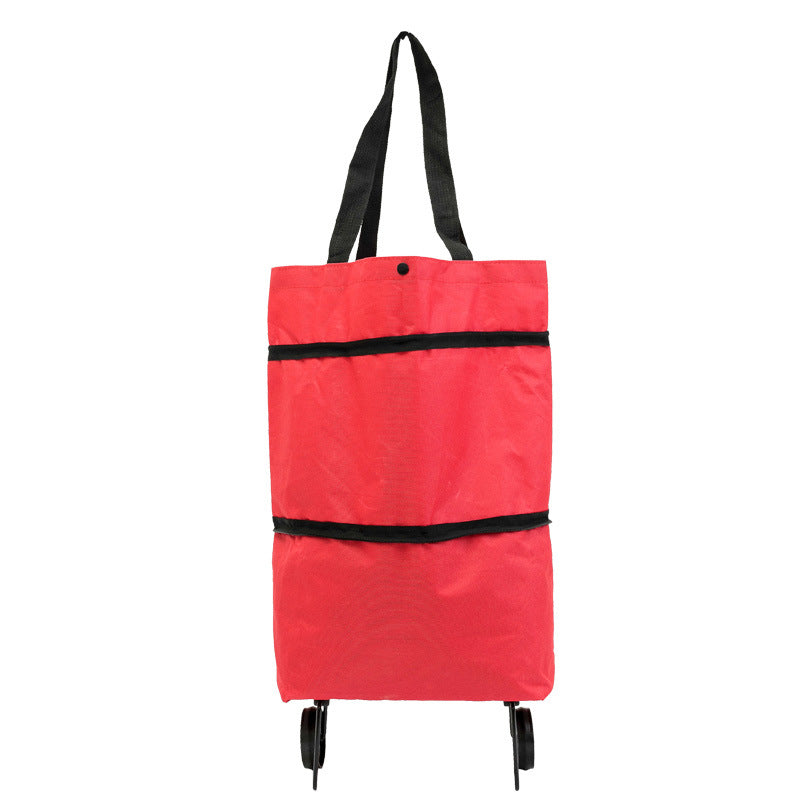 🎁💖【10inch*18inch】Foldable Shopping Trolley Bag with Wheels, Portable Reusable Grocery Tote, Lightweight - image 9