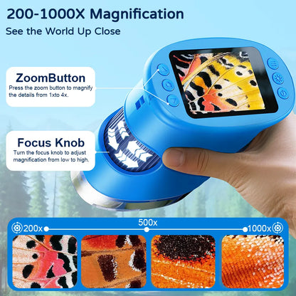 1000X Handheld Microscope for Kids
