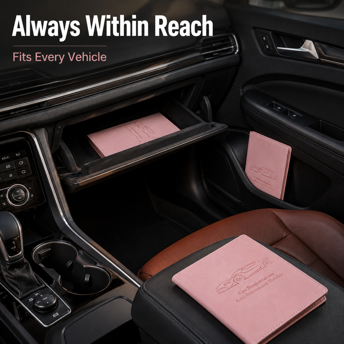 🚗 Car Registration & Insurance Document Holder | Premium PU Leather Organizer - image 6