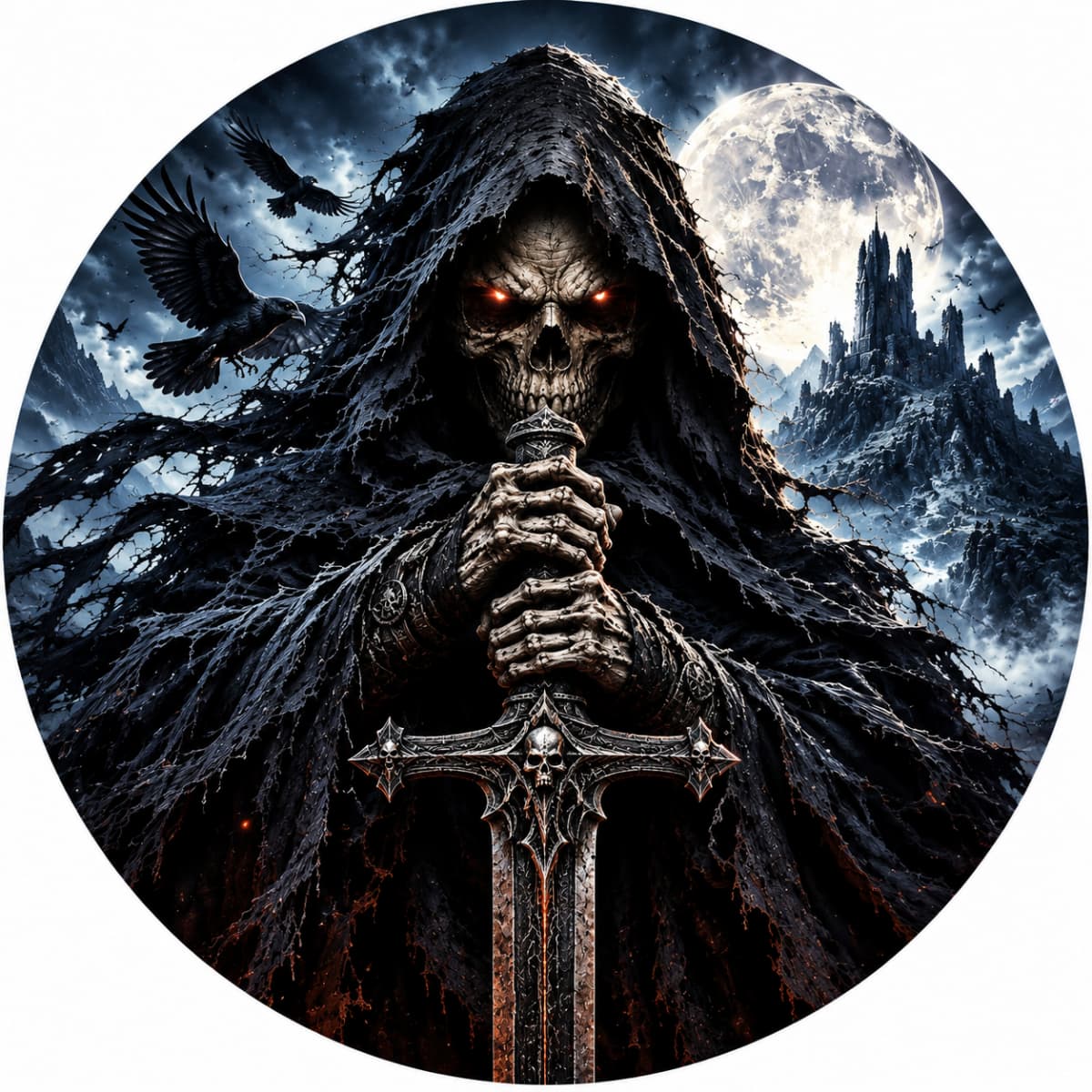 Gothic Fiery Ember Grim Reaper Sword - Jeep, Bronco, RV, Camper & More - image 5