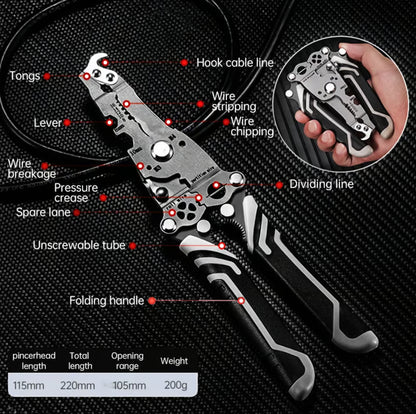 Multifunctional Folding Wire Stripper-Professional Electrician Tool