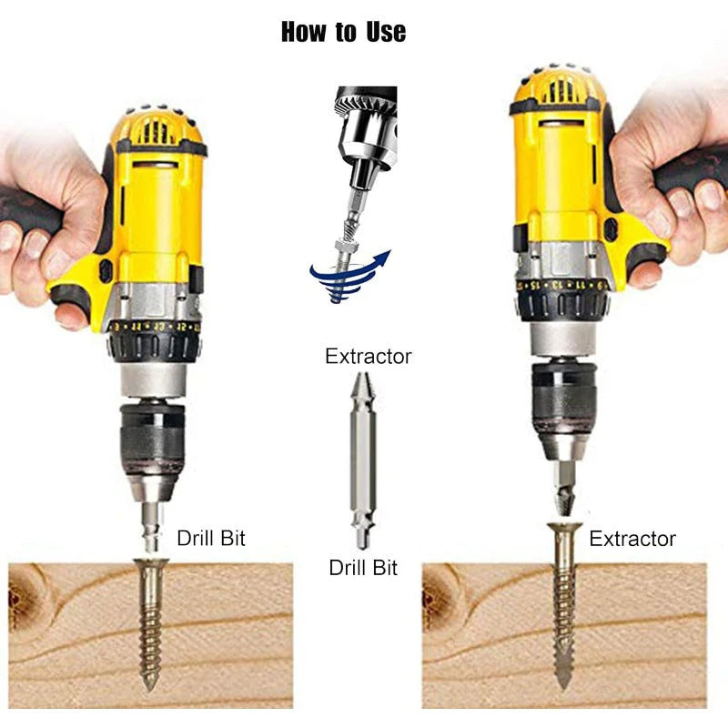 Professional Screw Remover Tools-universal screw extractor set with dual ended bits