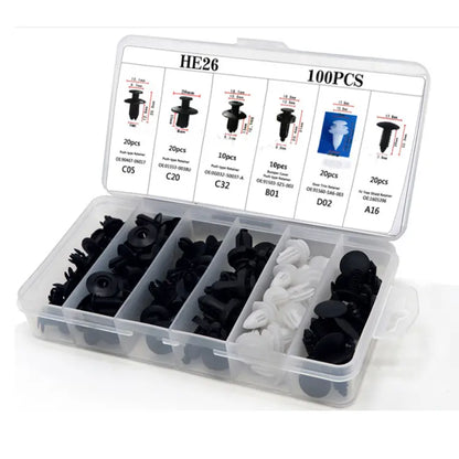 100pcs Universal Expansion Screw Clips Set