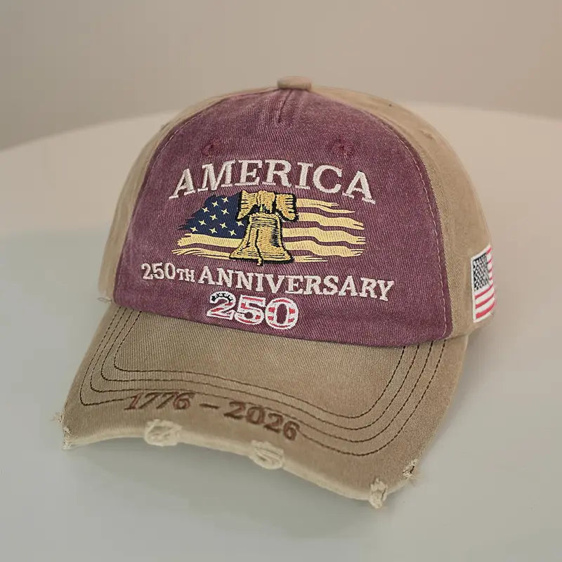 US 250th Anniversary Embroidered Baseball Cap