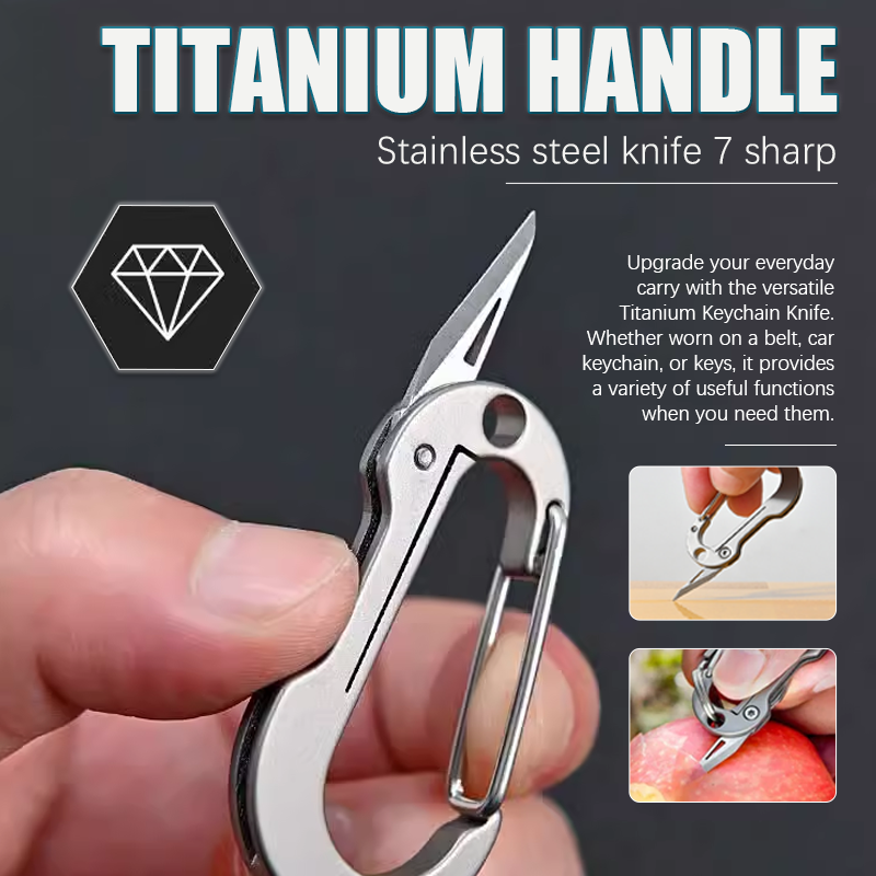 Multifunctional Titanium Keychain Knife