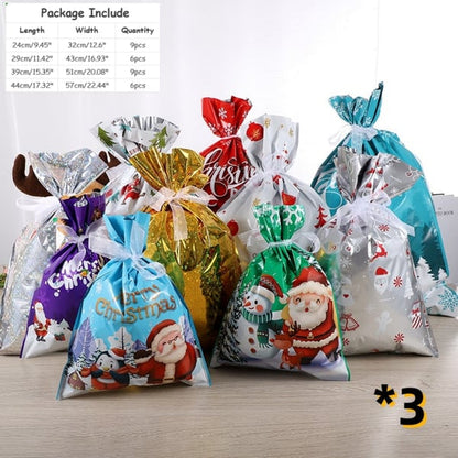 🎅 Christmas Sale-Buy 2 get 60% off🎁 Christmas Cheer Drawstring Gift Bags - 33 Packs