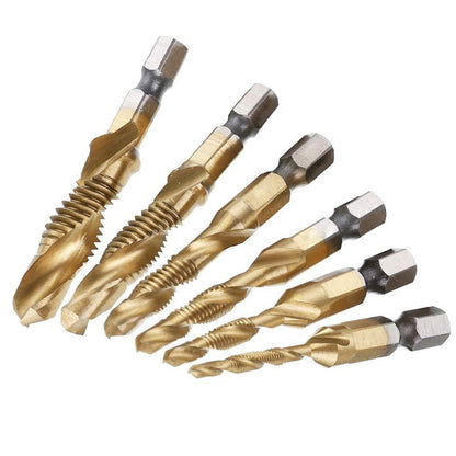 TapForge 3-in-1 Titanium Drill Tap Bit Set