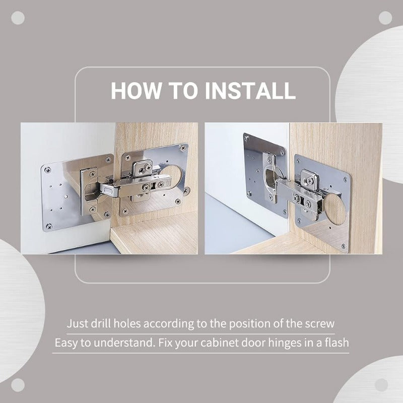 HingeSaver Stainless Steel Cabinet Hinge Repair Kit