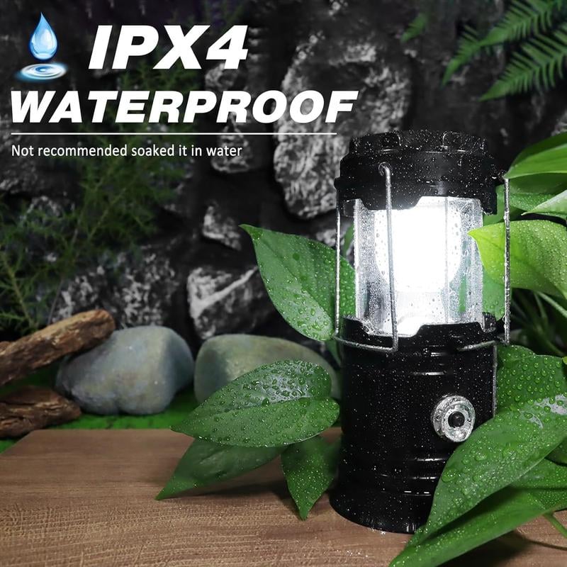 Collapsible Solar Rechargeable LED Camping Lantern & Flashlight - image 8