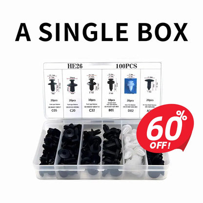 HE26 100pcs Universal Expansion Screw Clips Set