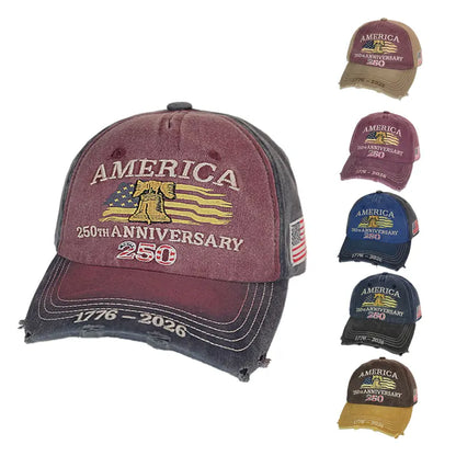 US 250th Anniversary Embroidered Baseball Cap