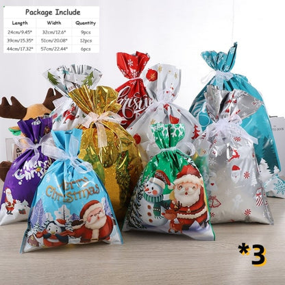 🎅 Christmas Sale-Buy 2 get 60% off🎁 Christmas Cheer Drawstring Gift Bags - 33 Packs