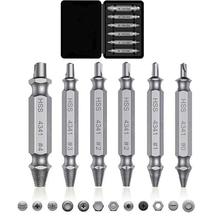 Professional Screw Remover Tools-universal screw extractor set with dual ended bits