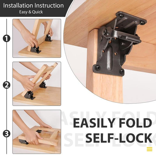 Woyuosn Self-Locking Folding Hinges for Furniture Support