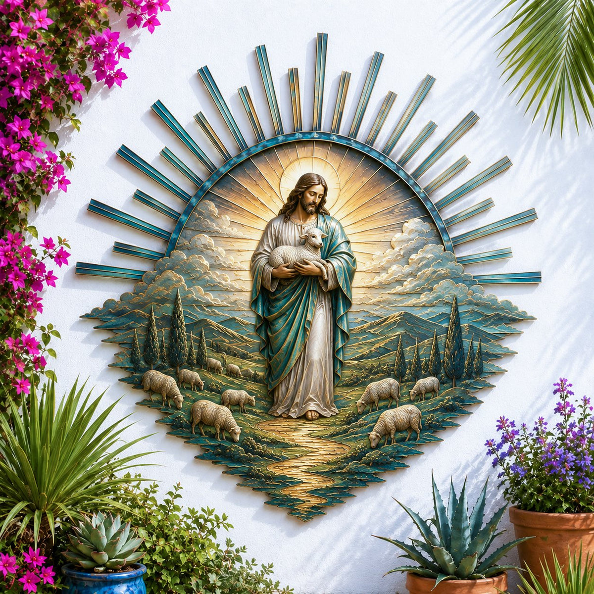 🎉🇺🇸 Limited Edition! 🔥 Only 100 sets available! ✝️ Jesus Metal Wall Art - image 3