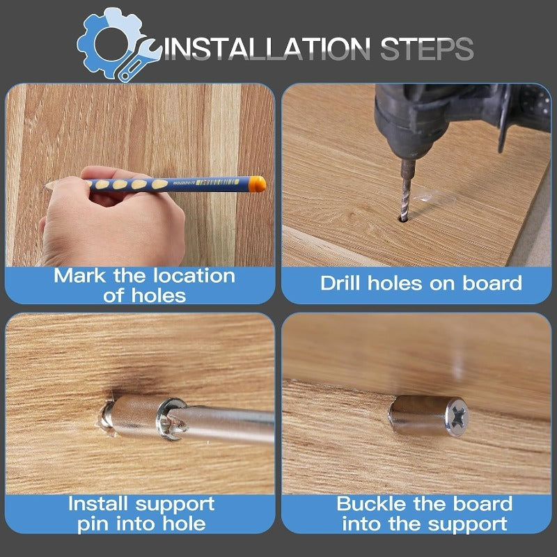 Metal Screw-In Shelf Pegs