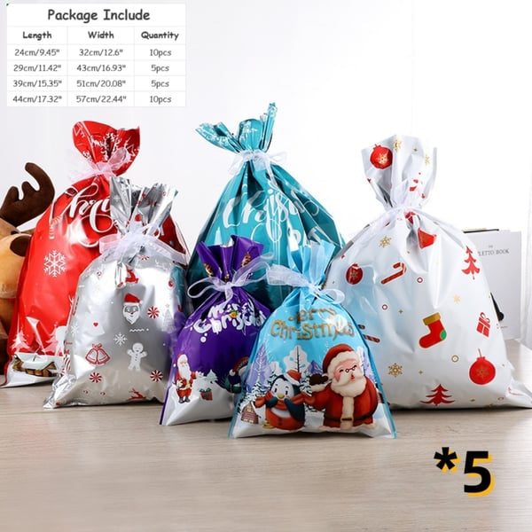 🎅 Christmas Sale-Buy 2 get 60% off🎁 Christmas Cheer Drawstring Gift Bags - 33 Packs