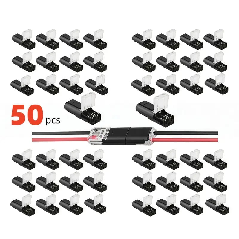 ✨Last Day 49% OFF-🔥Double-Wire Plug-in Connector Led Light Strip Connectors 2 Pin
