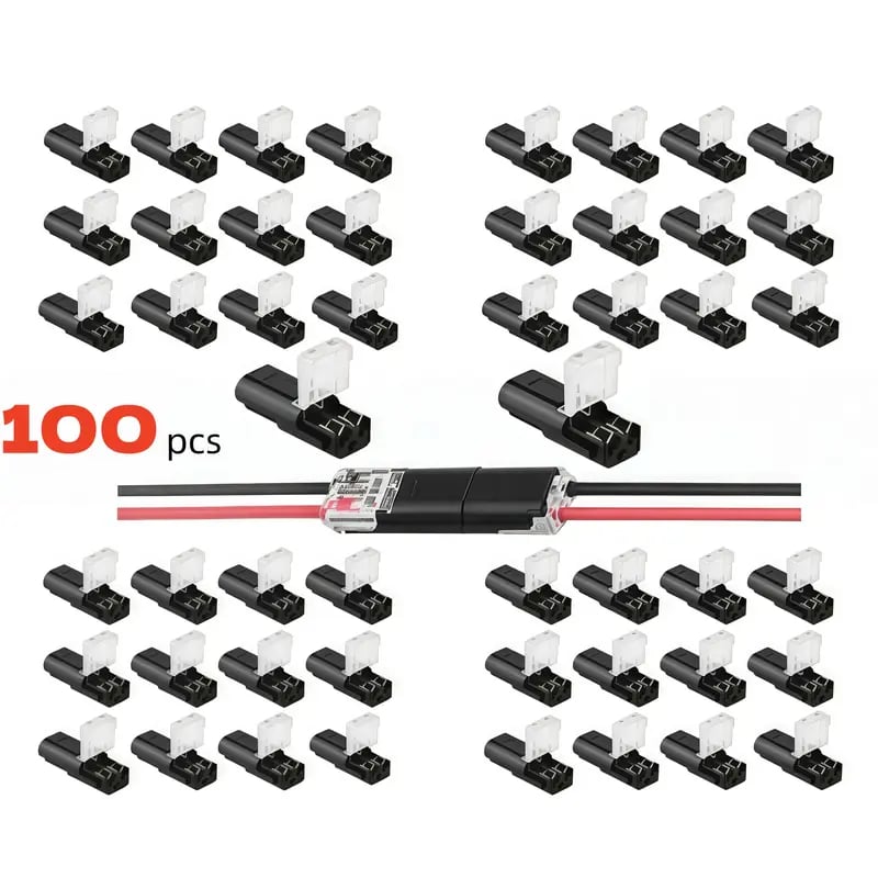 ✨Last Day 49% OFF-🔥Double-Wire Plug-in Connector Led Light Strip Connectors 2 Pin