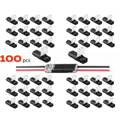 ✨Last Day 49% OFF-🔥Double-Wire Plug-in Connector Led Light Strip Connectors 2 Pin